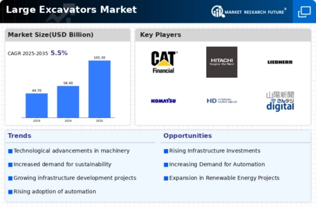 Large Excavators Market Infographic