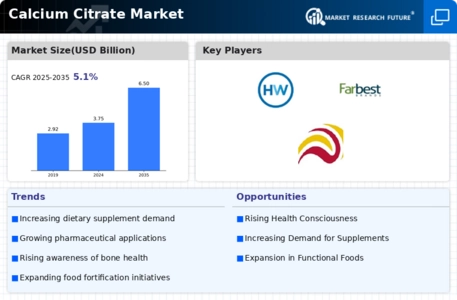 Calcium Citrate Market Infographic
