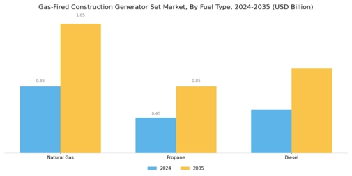 Gas Fired Construction Generator Set Market Segment Image 0