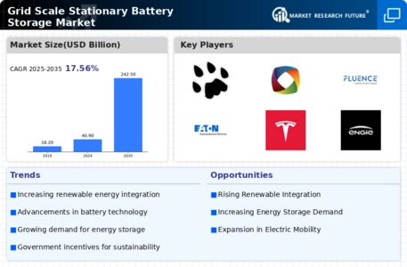 Grid Scale Stationary Battery Storage Market Infographic