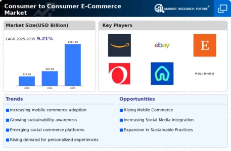 Consumer to Consumer E-Commerce Market
 Infographic