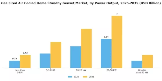Gas Fired Air Cooled Home Standby Genset Market Segment Image 0