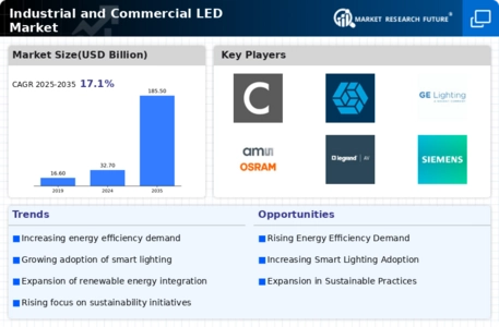 Industrial and Commercial LED Market Infographic