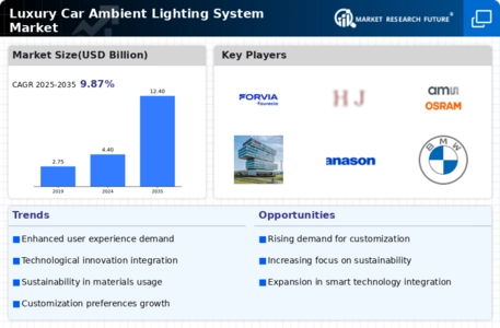 Luxury Car Ambient Lighting System Market Infographic