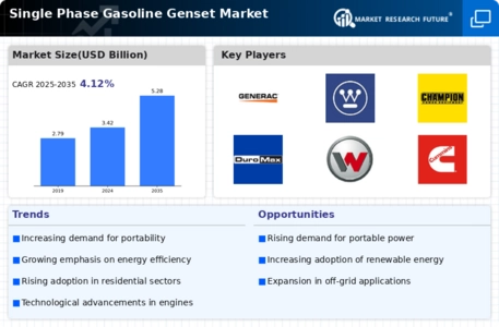 Single Phase Gasoline Genset Market Infographic