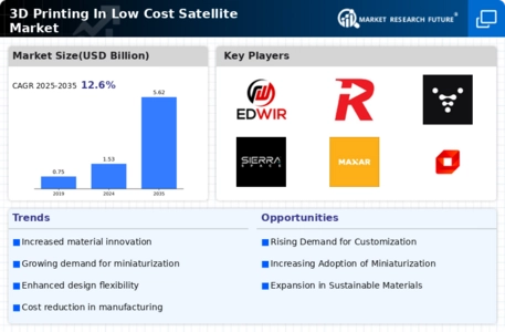 3D Printing In Low Cost Satellite Market Infographic