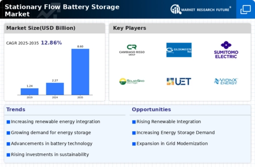Stationary Flow Battery Storage Market Infographic