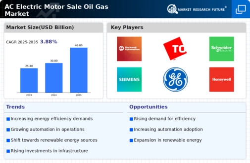 AC Electric Motor Sale Oil Gas Market Infographic
