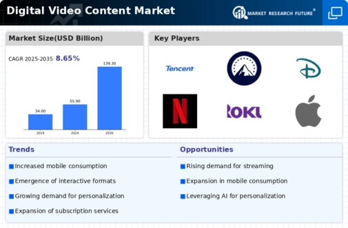 Digital Video Content Market Infographic