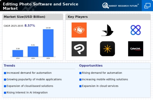 Editing Photo Software Service Market Infographic