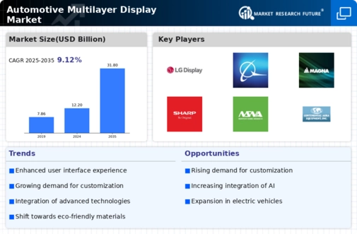 Automotive Multilayer Display Market Infographic