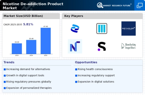 Nicotine De-addiction Product Market Infographic