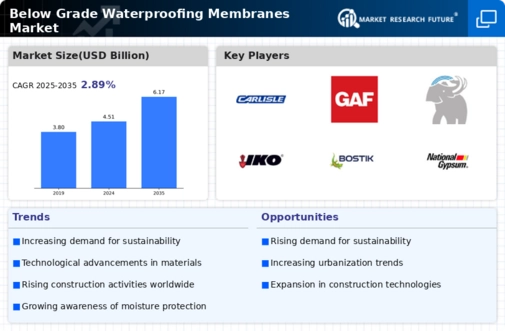 Below Grade Waterproofing Membranes Market Infographic