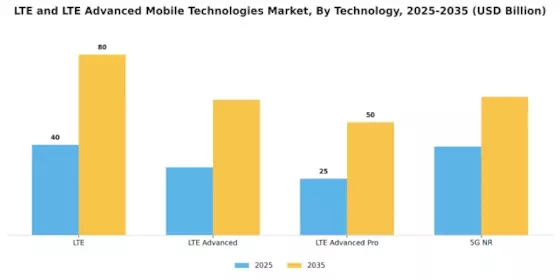 LTE and LTE Advanced Mobile Technologies Market Segment Image 0