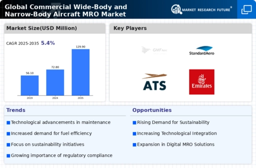 Commercial Wide Body Narrow Body Aircraft MRO Market Infographic