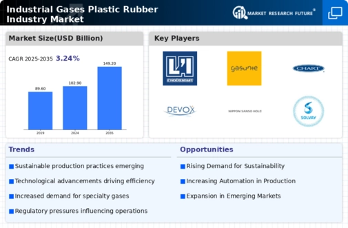 Industrial Gases Plastic Rubber Industry Market Infographic