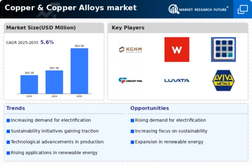 Copper Copper Alloys market Infographic