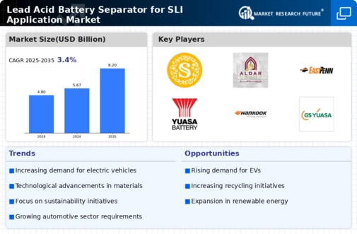 Lead Acid Battery Separator for SLI Application Market Infographic