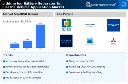 Lithium Ion Battery Separator EV Market Infographic