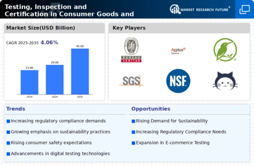 Testing Inspection Certification in Consumer Goods Retail Market Infographic