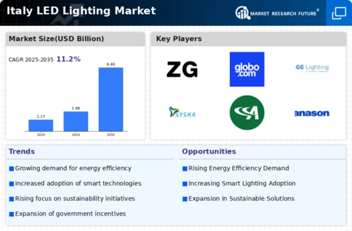 Italy LED Lighting Market Infographic