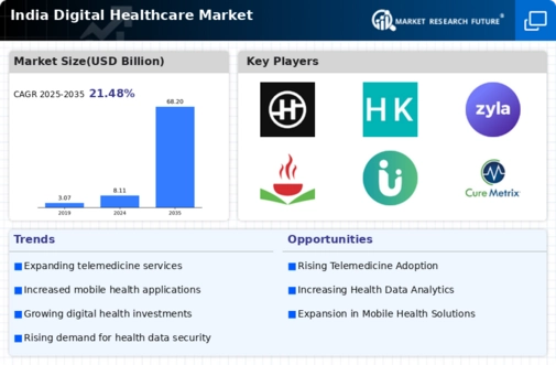 India Digital Healthcare Market Infographic
