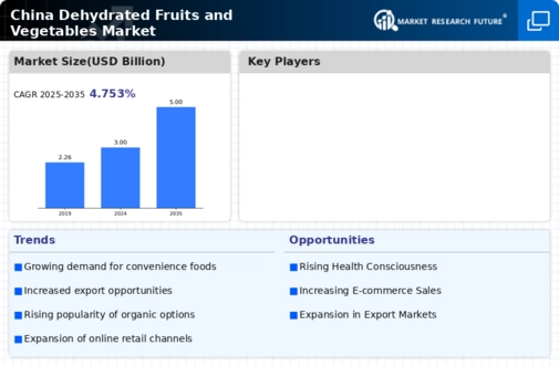 China Dehydrated Fruits & Vegetables Market Infographic