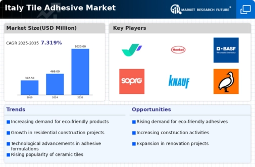 Italy Tile Adhesive Market Infographic