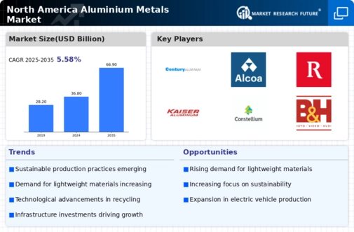 North America Aluminium Metals Market Infographic