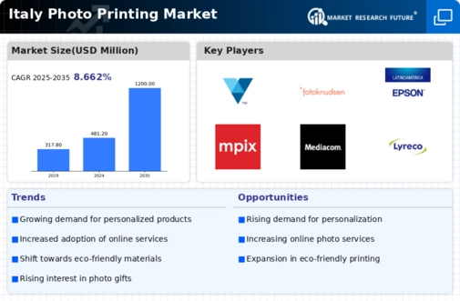 Italy Photo Printing Market Infographic