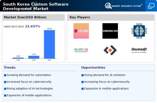 South Korea Custom Software Development Market Infographic