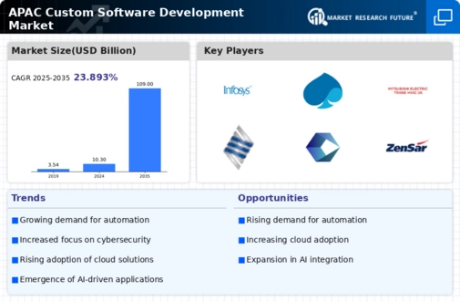 APAC Custom Software Development Market Infographic