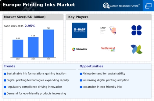 Europe Printing Inks Market Infographic
