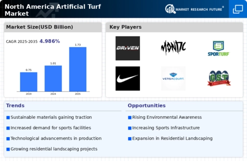 North America Artificial Turf Market Infographic