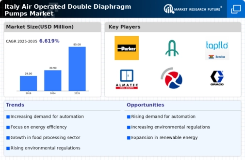 Italy Air Operated Double Diaphragm Pumps Market Infographic