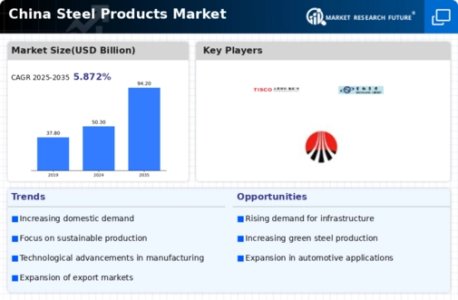 China Steel Products Market Infographic