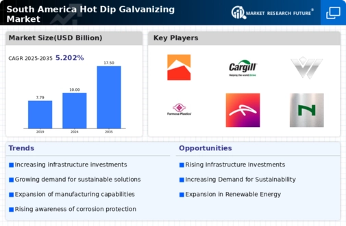 South America Hot Dip Galvanizing Market Infographic