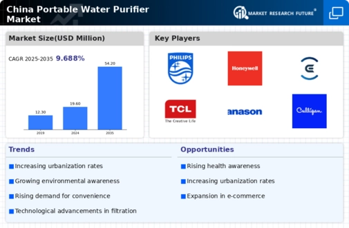 China Portable Water Purifier Market Infographic