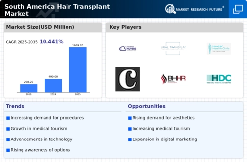 South America Hair Transplant Market Infographic