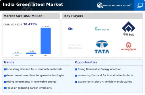 India Green Steel Market Infographic