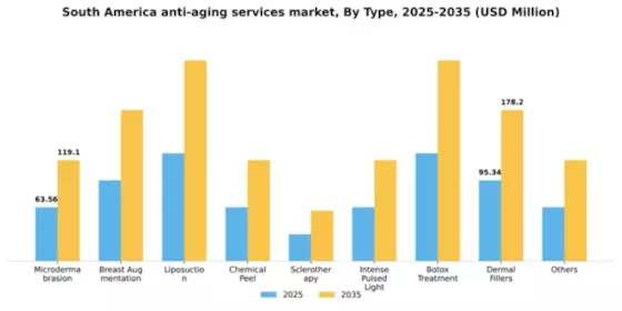 South America Anti Aging Services Market Segment Image 1
