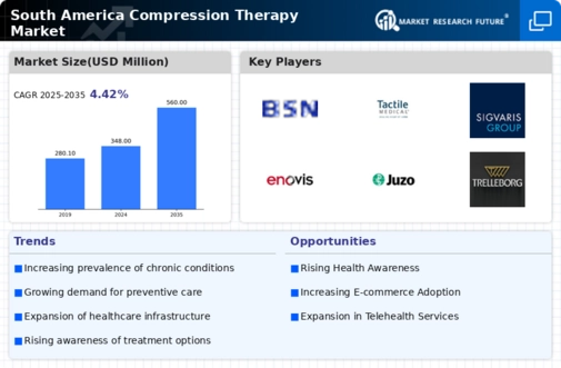 South America Compression Therapy Market Infographic