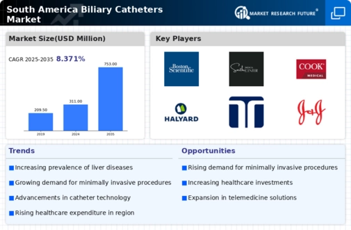 South America Biliary Catheters Market Infographic