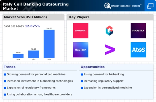 Italy Cell Banking Outsourcing Market Infographic