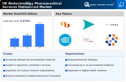 UK Biotechnology Pharmaceutical Services Outsources Market Infographic