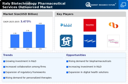 Italy Biotechnology Pharmaceutical Services Outsources Market Infographic