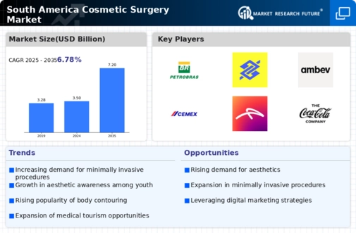 South America Cosmetic Surgery Market Infographic