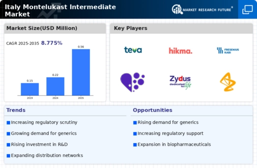 Italy Montelukast Intermediate Market Infographic