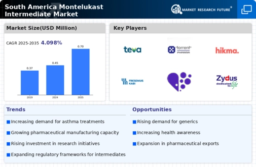 South America Montelukast Intermediate Market Infographic