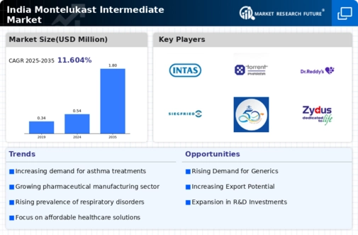 India Montelukast Intermediate Market Infographic